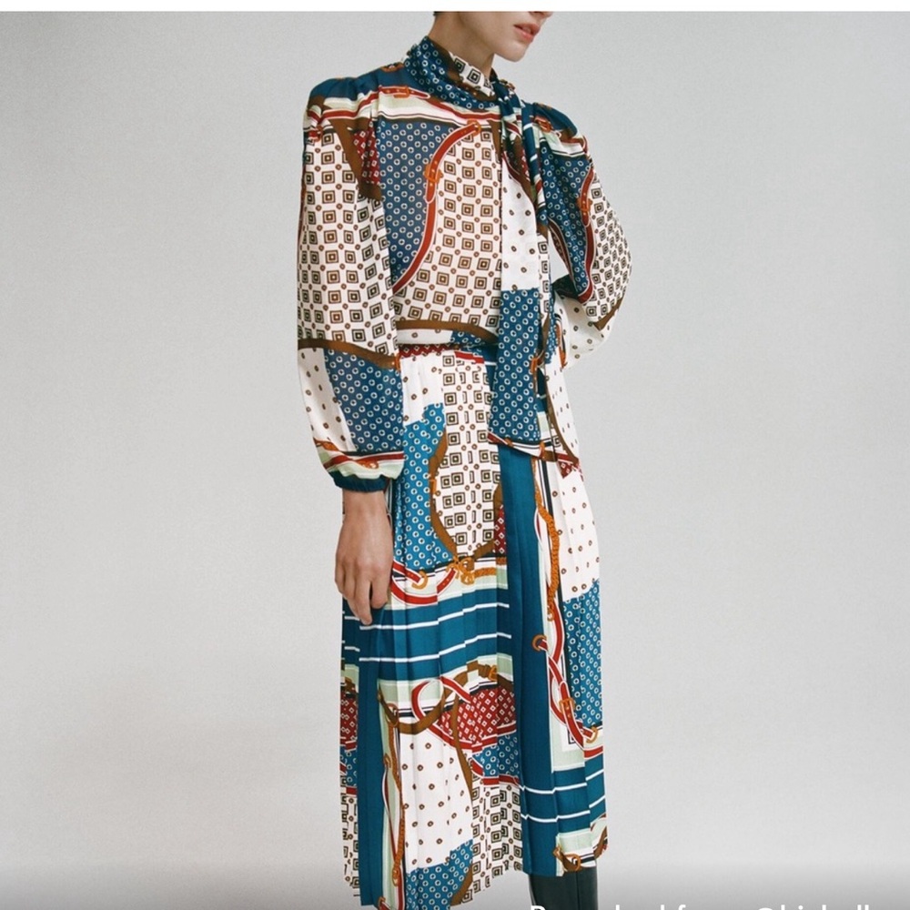 ZARA Multicolor Print Blouse - L - Picture 6 of 6